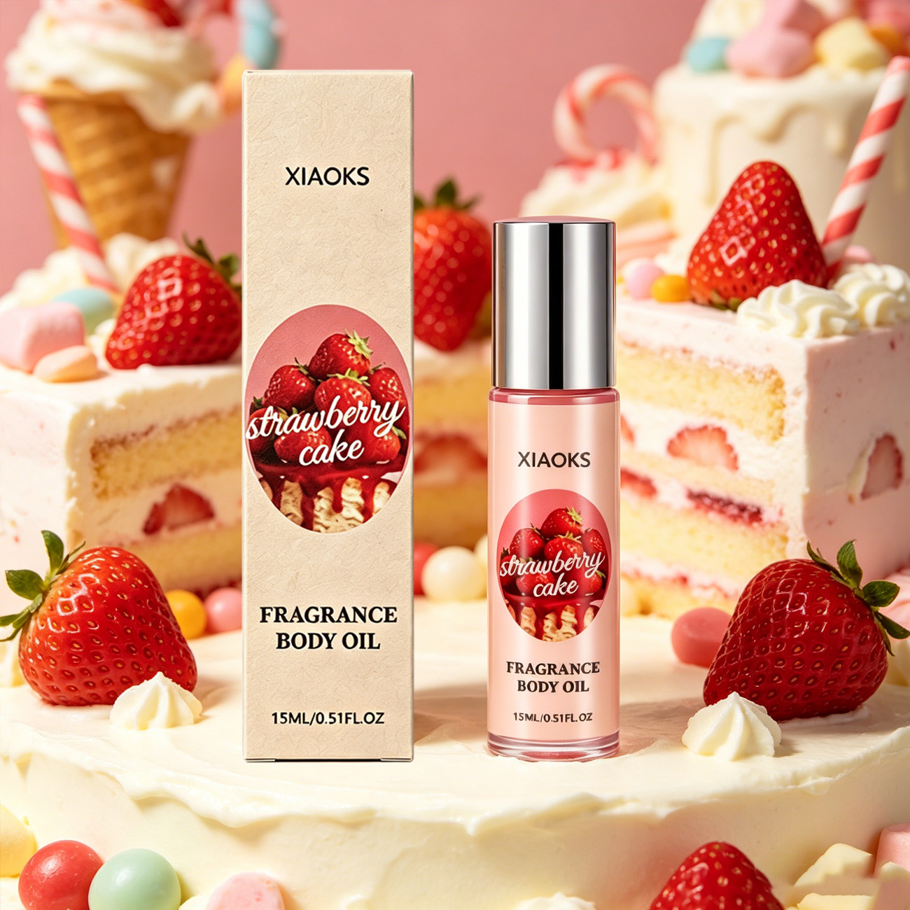 Perfume Floral Fragrance - 1 флакон парфюма-ролл-он с ароматом клубничного